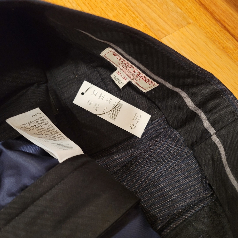 J.Crew Wallace & Barnes Suit Pant Italian Wool-Blend Seersucker 32x30 NWT - Picture 5 of 9
